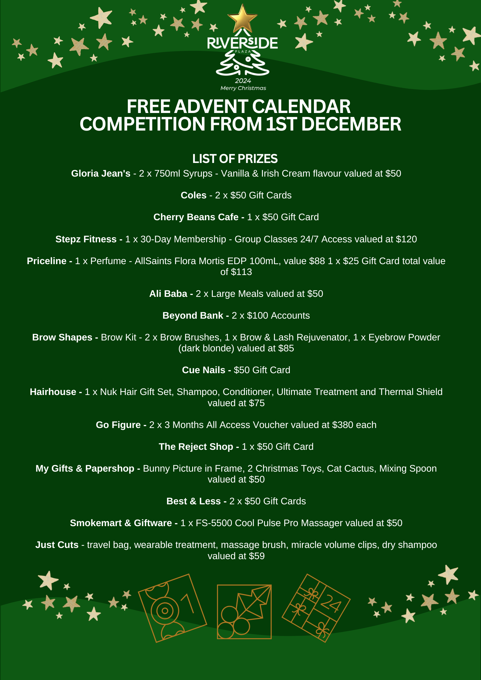 Calendar Comp Prizes 